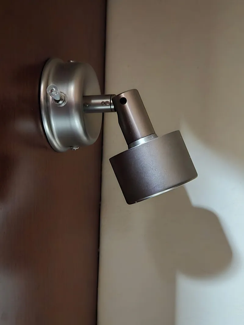 Slide: The Image of Modern wall light with adjustable head, silver finish. - 17