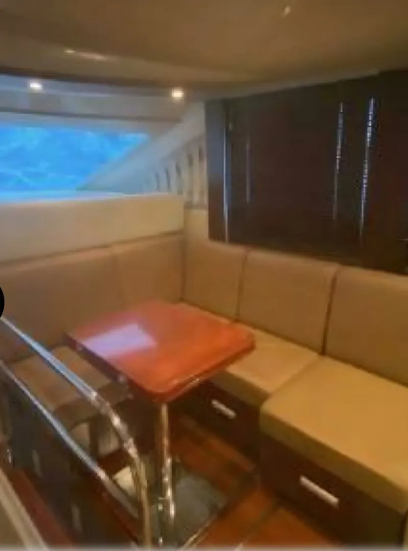 Slide: The Image of Interior of 2007 Sea Ray 36 Sedan Bridge with seating area. - 20