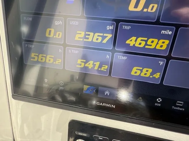 Slide: The Image of Garmin display on Key West 244 Center Console boat, 2020 model. - 21