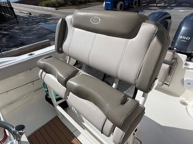 Slide: The Image of Key West 244 Center Console 2020 boat seats, gray and beige. - 24