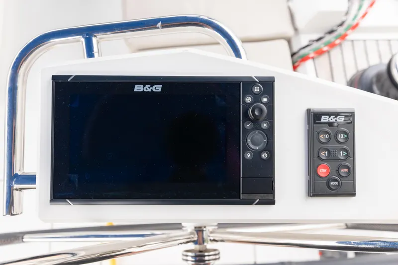 Slide: The Image of B&G navigation system on 2020 Beneteau Oceanis 46.1 yacht helm. - 21