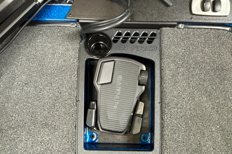 Slide: The Image of Foot pedal control in 2026 Nitro Z19 XL Pro boat, featuring Garmin technology. - 10