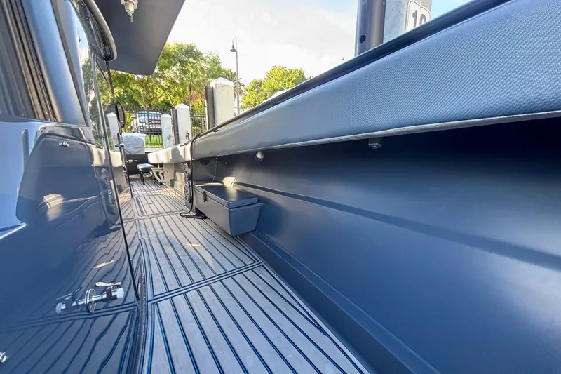 Slide: The Image of 2016 Hydra-Sports 4200 Siesta boat deck with sleek design and modern features. - 15