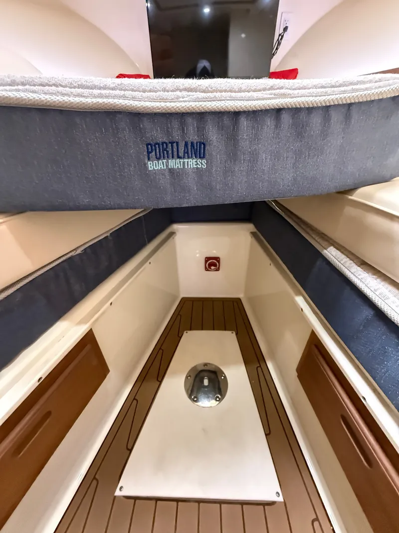 Slide: The Image of Interior of a 2018 Eastern 27 Islander Hardback boat with Portland boat mattress. - 26