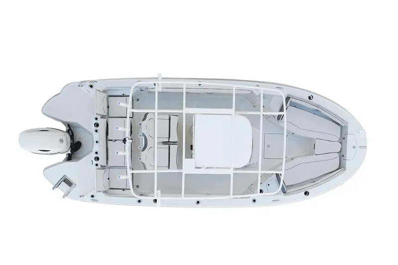 Slide: The Image of Manufacturer Provided Image: Top view of 2025 Stingray 216 CC boat, showcasing spacious deck layout. - 17