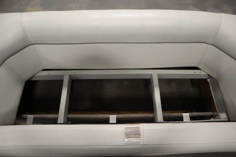 Slide: The Image of Interior view of a 1994 San Pan 2500 boat seat frame. - 11