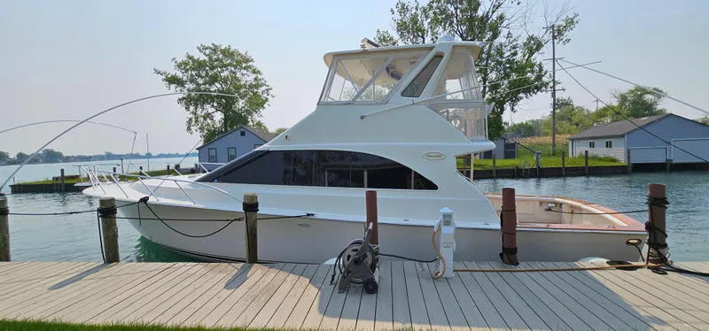 Slide: The Image of 1997 Ocean Yachts 48 Super Sport at the dock. - 4