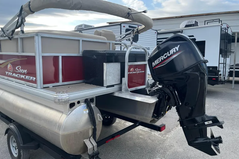 Slide: The Image of 2025 Sun Tracker Bass Buggy 16 XL Select with Mercury outboard motor. - 5