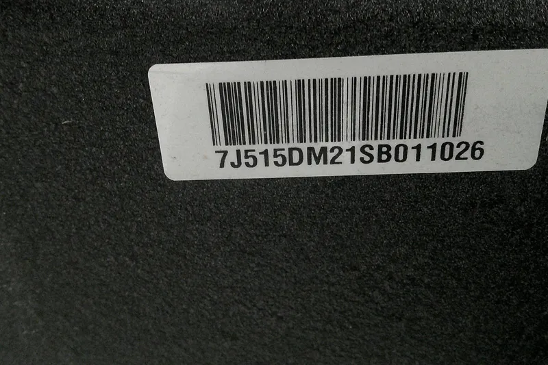 Slide: The Image of Barcode label on a 2025 Tahoe T21 product with serial number 7J515DM21SB011026. - 17