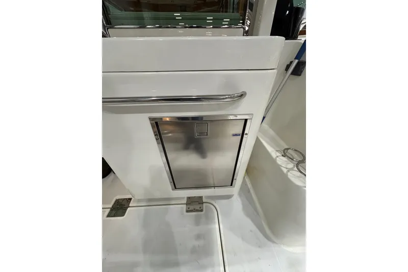 Slide: The Image of Stainless steel cabinet on 2020 Sabre 45 Salon Express yacht interior. - 64