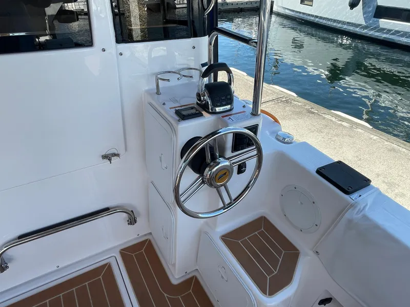 Slide: The Image of Helm of 2019 Cutwater C-30 Sedan at dock. - 46