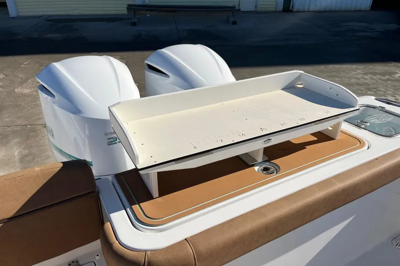 Slide: The Image of 2021 Sea Hunt Gamefish 27 Coffin Box with dual engines and measuring station. - 6