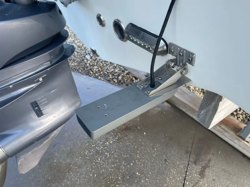 Slide: The Image of Outboard motor and sensor on a 2017 Tidewater 220 boat. - 10