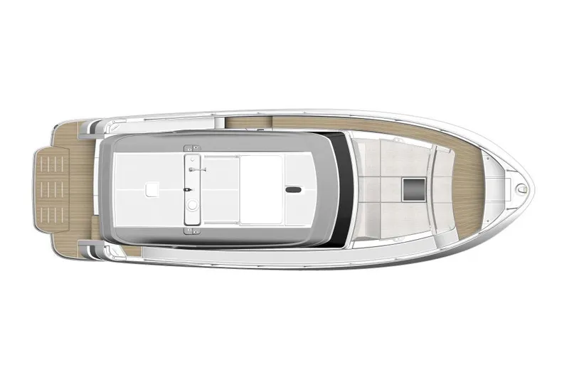 Slide: The Image of Manufacturer Provided Image: Top view of 2026 Riviera 4300 Sport Express yacht design layout. - 15