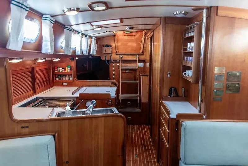 Slide: The Image of Companionway and galley view - 10