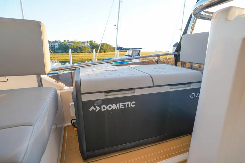 Slide: The Image of Aquila 44 Yacht 2021 with Dometic CFX cooler on deck. - 41