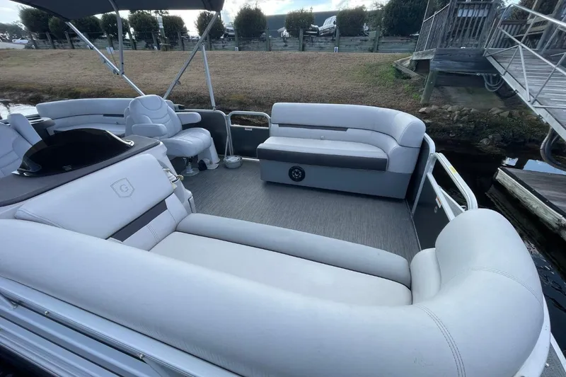 Slide: The Image of 2023 Godfrey Sweetwater 2086 SB pontoon boat with spacious seating and modern design. - 3