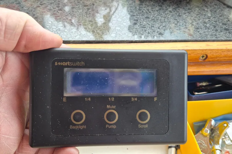 Slide: The Image of Yanmar engine hour meters on 1983 Grand Banks 42 Classic, showing 2425 and 2426 hours. - 23