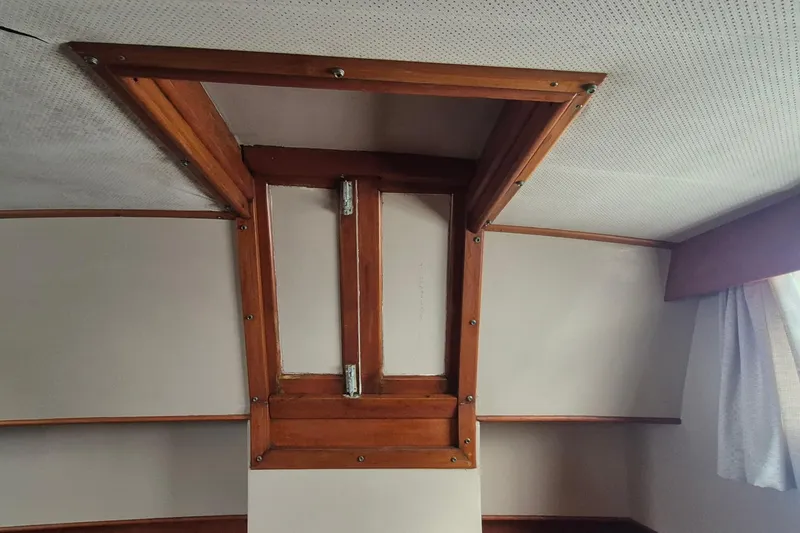 Slide: The Image of Bathroom interior of 1983 Grand Banks 42 Classic yacht with sink and toilet. - 31