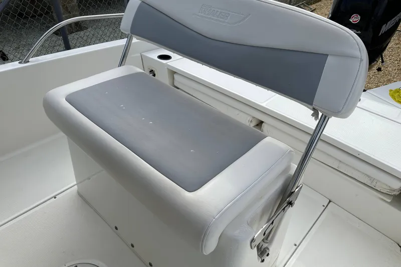 Slide: The Image of Manufacturer Provided Image: 2016 Boston Whaler 210 Dauntless boat cruising on water with two people onboard. - 15