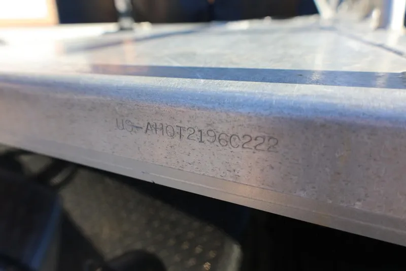 Slide: The Image of 2022 Thunder Jet 185 Luxor boat hull identification number close-up. - 33