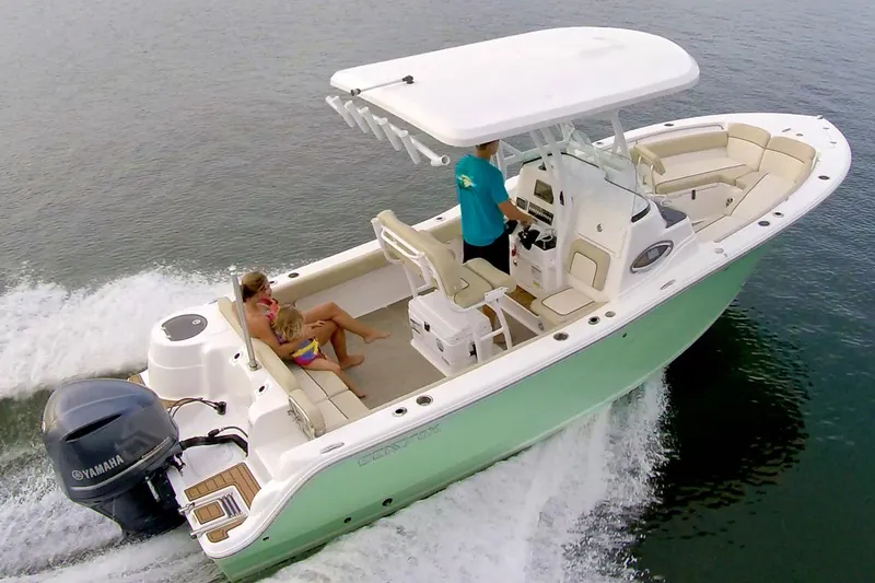 Slide: The Image of Manufacturer Provided Image: 2016 Sea Fox 249 Avenger boat cruising on water with passengers. - 30