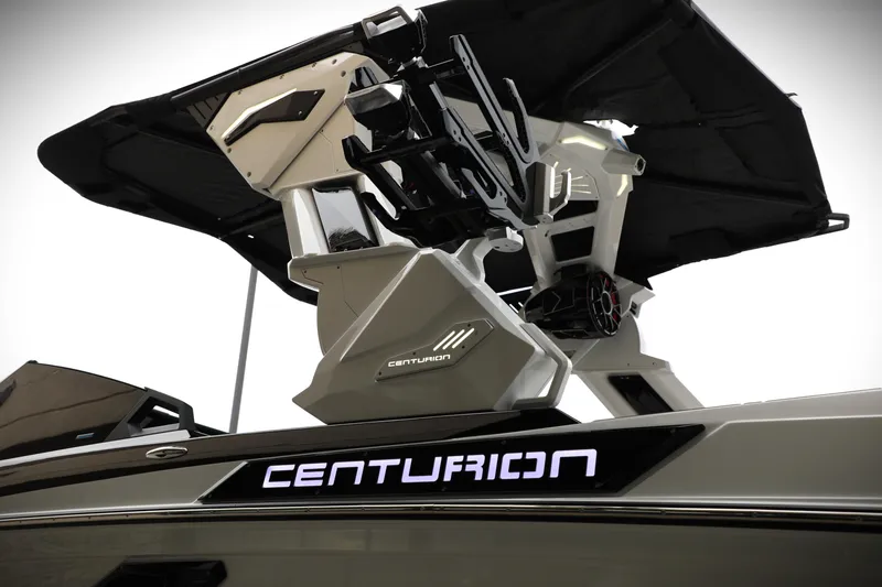 Slide: The Image of 2026 Centurion Ri245 boat with sleek design and advanced features. - 12