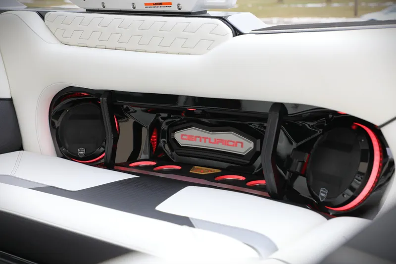 Slide: The Image of 2026 Centurion Ri245 interior with sleek audio system and modern design elements. - 13