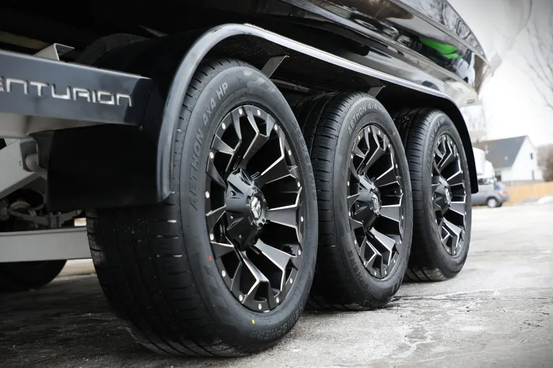 Slide: The Image of 2026 Centurion Ri245 trailer with stylish black alloy wheels and Aethon 4x4 HP tires. - 25