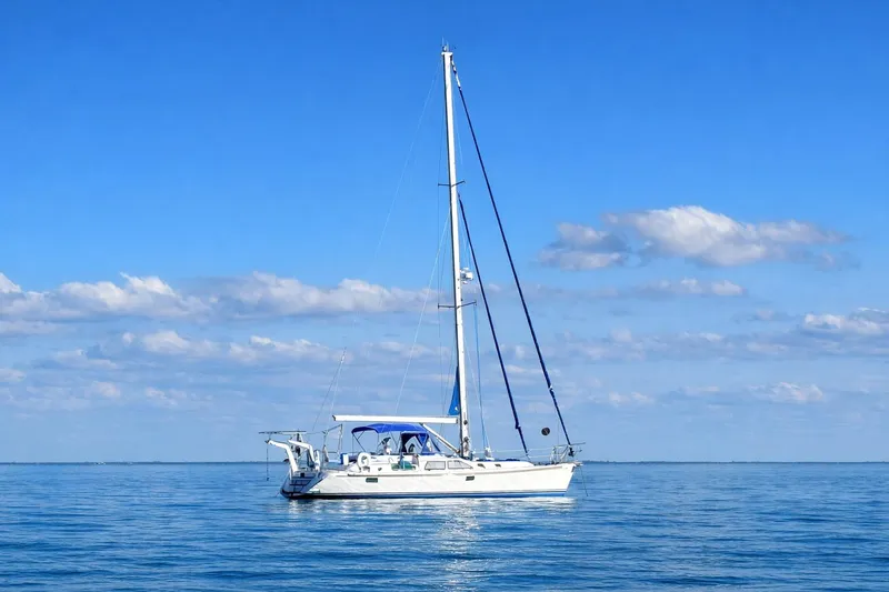 The Image of Sailboat Hylas 46, 2009 model, on calm blue sea under clear sky. - 0