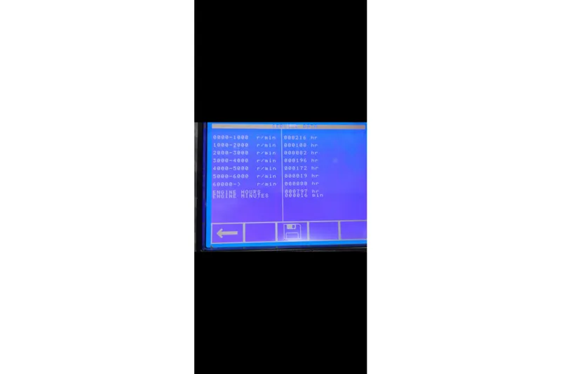 Slide: The Image of Close-up of a 2018 Landau Atlantis 250 engine hour display screen. - 16