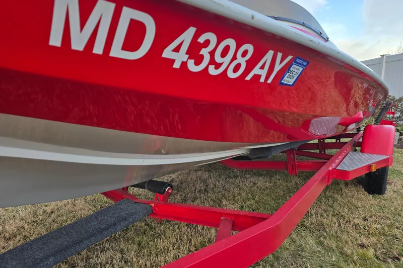 Slide: The Image of Red 1978 Allison Boats model 20 on trailer, registration MD 4398 AY. - 13