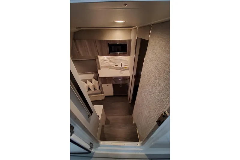 Slide: The Image of Interior of 2026 Formula 457 Center Console Fish boat, featuring modern design and amenities. - 9