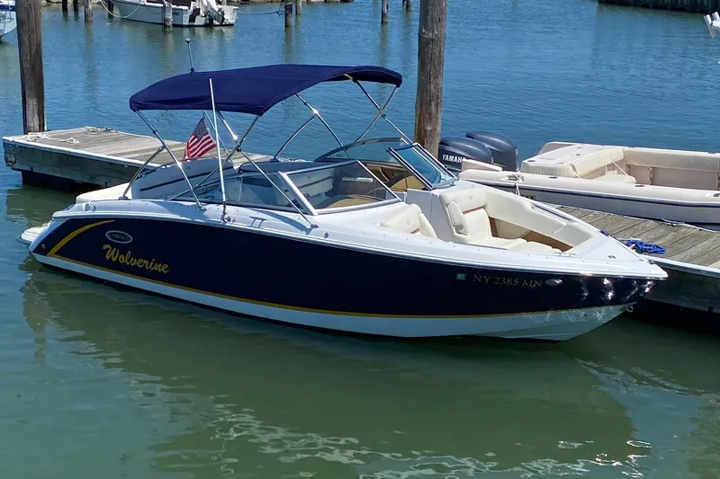 The Image of 2018 Cobalt R3 boat named Wolverine docked in a marina. - 0