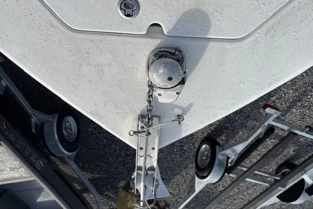 Slide: The Image of 2025 Sea Pro 225FLX Sandbar boat anchor and chain on trailer. - 8