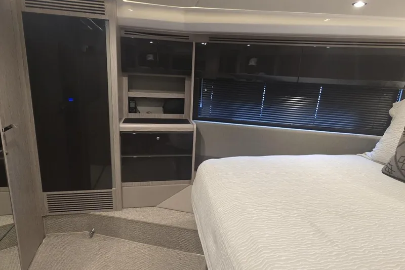 Slide: The Image of Luxurious interior of 2019 Azimut Atlantis 51 yacht with modern furnishings and elegant design. - 62