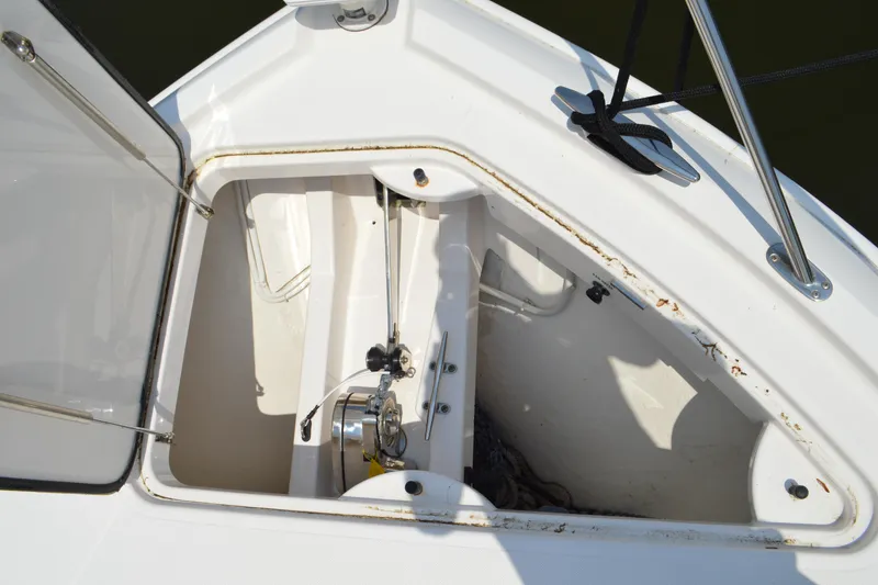 Slide: The Image of 2019 Tiara Yachts C39 Coupe anchor locker with open hatch. - 19