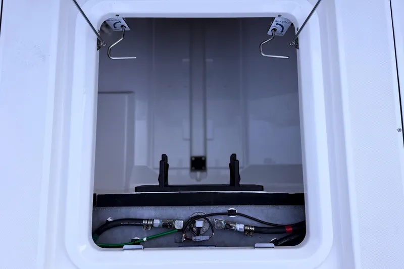 Slide: The Image of Interior view of Solace 32 CS 2026 boat compartment. - 14