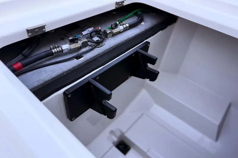 Slide: The Image of Interior view of Solace 32 CS 2026 with technical components. - 16