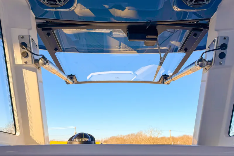 Slide: The Image of Solace 32 CS 2026 boat roof with open window. - 40