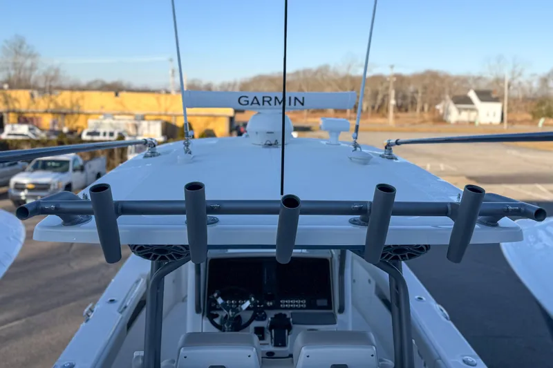 Slide: The Image of Solace 32 CS 2026 boat with Garmin equipment, top view. - 69