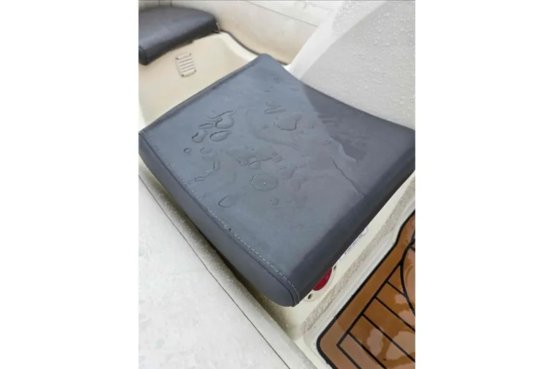 Slide: The Image of Wet seat on 2021 Brig Eagle 340 boat, showcasing water-resistant material. - 4