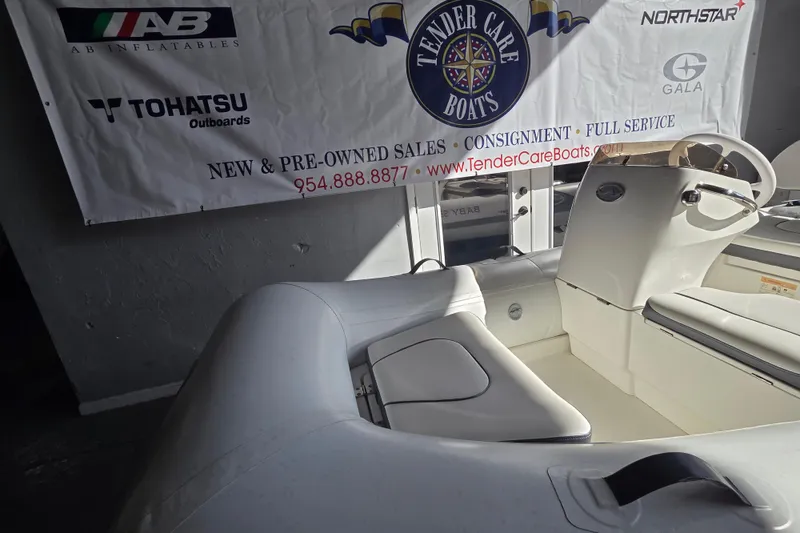 Slide: The Image of 2018 Walker Bay Supertender 365 inflatable boat displayed at Tender Care Boats showroom. - 7