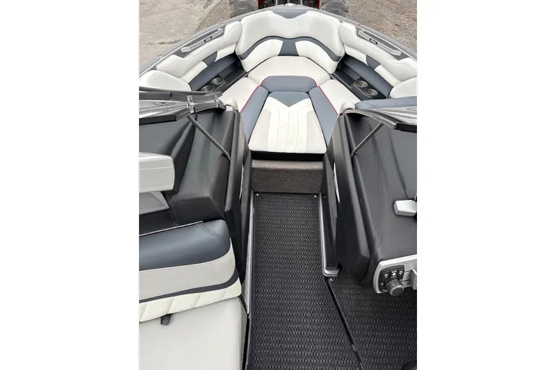 Slide: The Image of 2016 Malibu Wakesetter 25 LSV interior with stylish seating and modern design. - 10