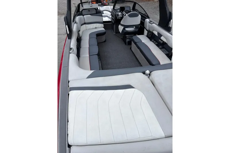 Slide: The Image of 2016 Malibu Wakesetter 25 LSV interior with spacious seating and modern design. - 12