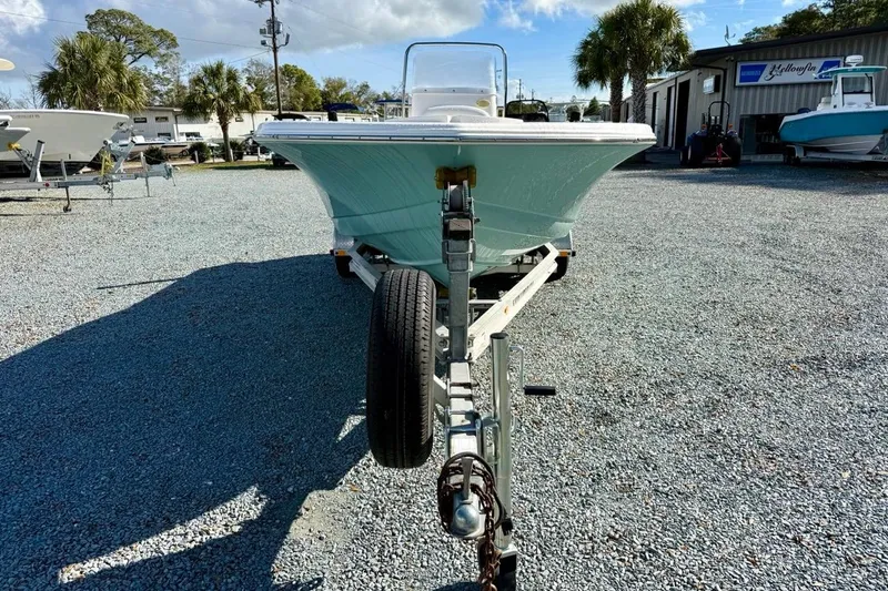 Slide: The Image of 2020 Tidewater 180 CC Adventure boat on trailer in outdoor lot. - 10