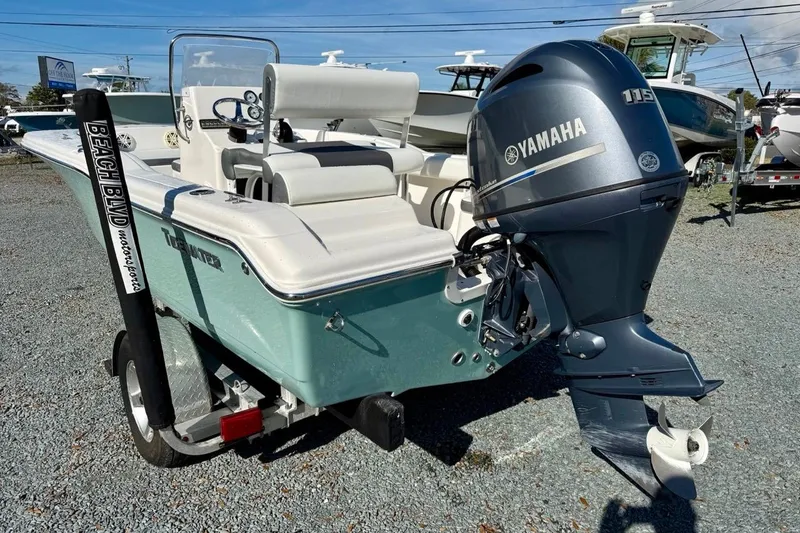 Slide: The Image of 2020 Tidewater 180 CC Adventure boat with Yamaha 115 engine on gravel lot. - 5