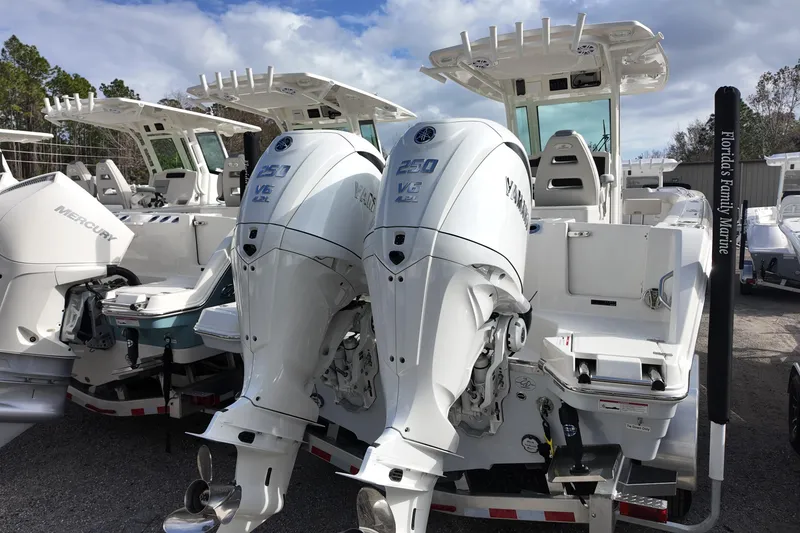 Slide: The Image of 2026 Sailfish 272 CC boat with dual Yamaha outboard engines at Florida's Family Marine. - 20