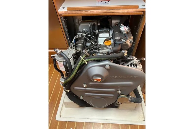 Slide: The Image of Yanmar engine in 2016 Catalina 385 sailboat, detailed view. - 19