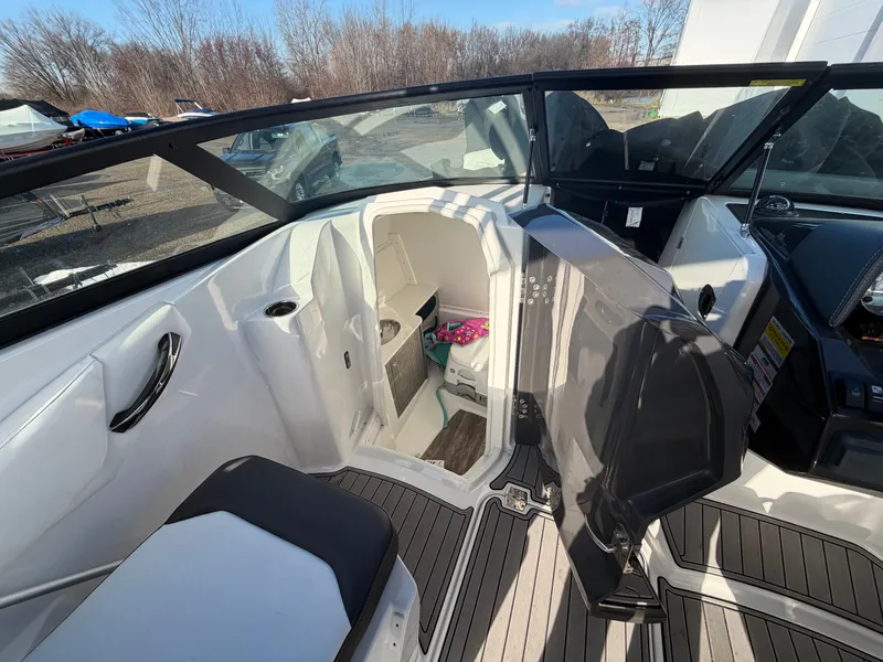 Slide: The Image of Interior of a 2023 Monterey M6 boat with cabin. - 30